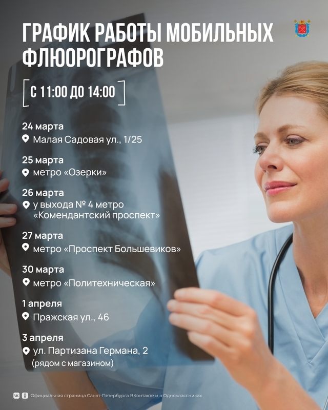 Петербуржцев приглашают на обследования в рамках недели профилактики инфекционных заболеваний