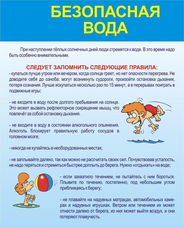 Правила безопасности на водных объектах
