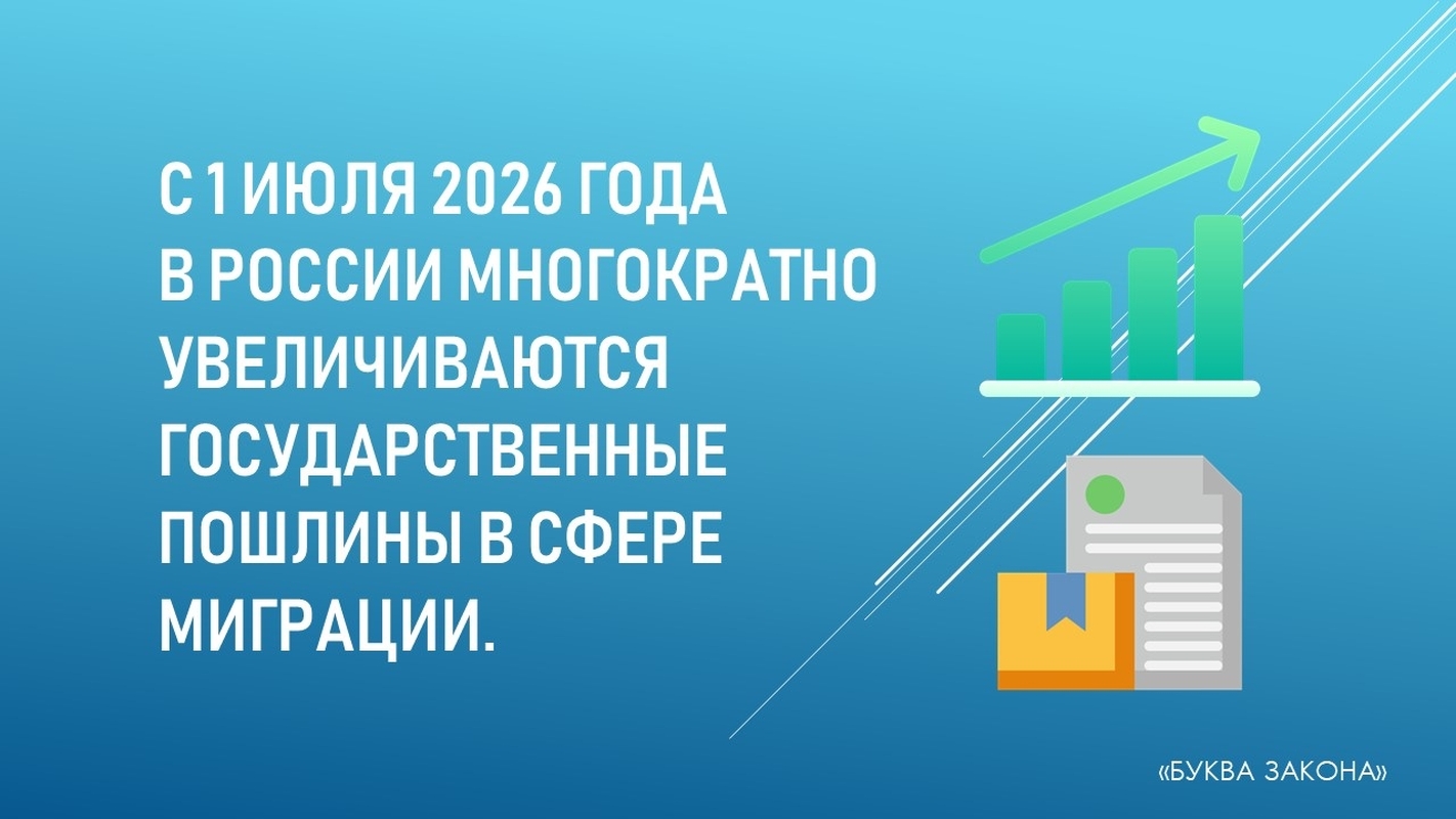 Рубрика "Буква закона": новые миграционные пошлины существенно возросли с 1 июля 2026