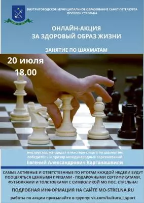 ЗОЖ и онлайн-шахматы (второе занятие)