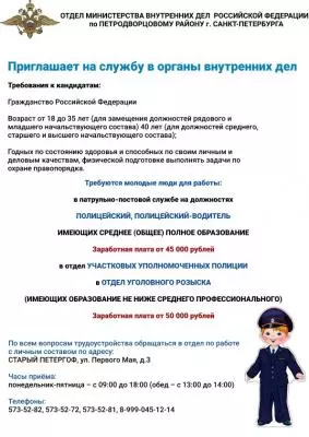 Работа в полиции