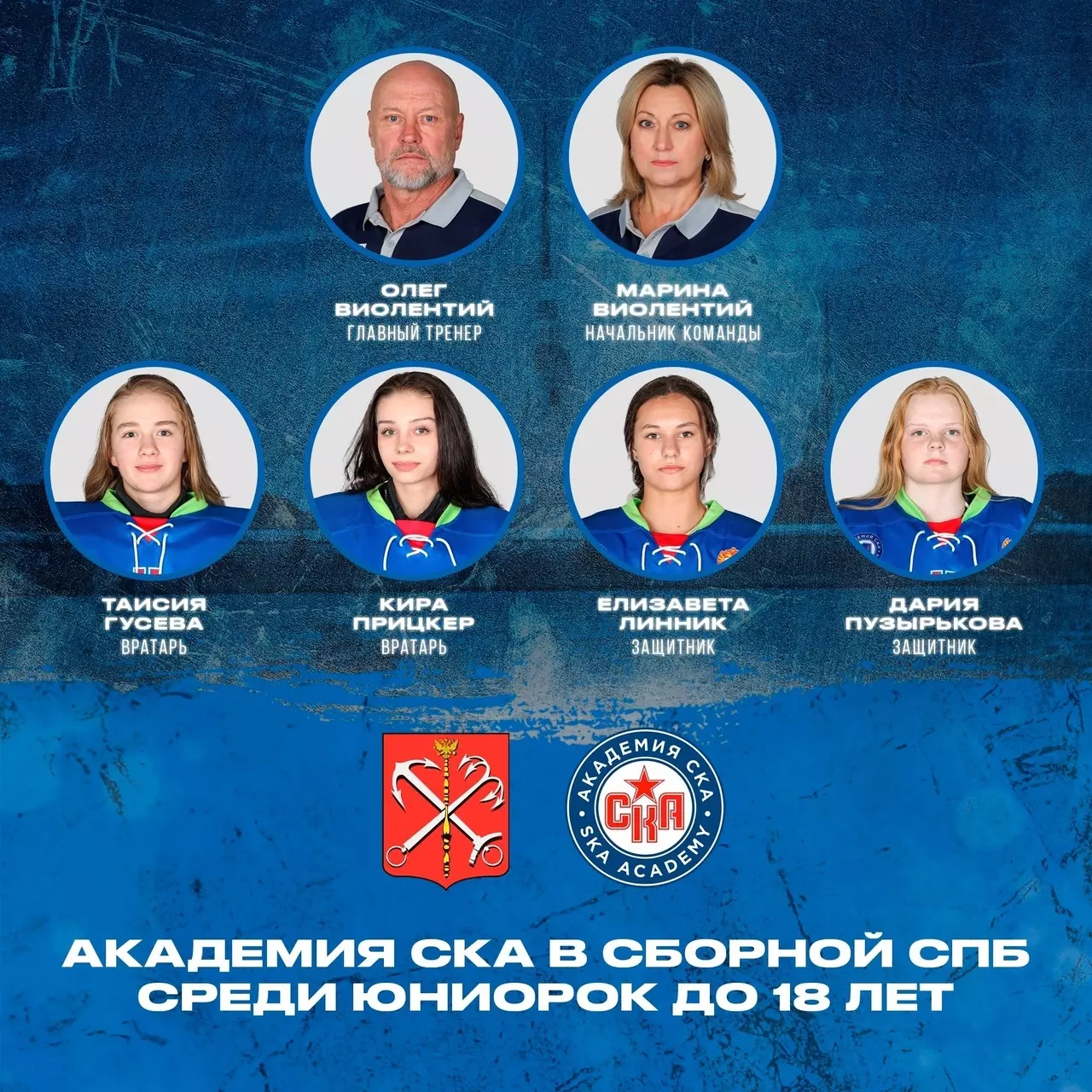 Игроки «СКА-Аврора» — в составе женской юниорской сборной Санкт-Петербурга