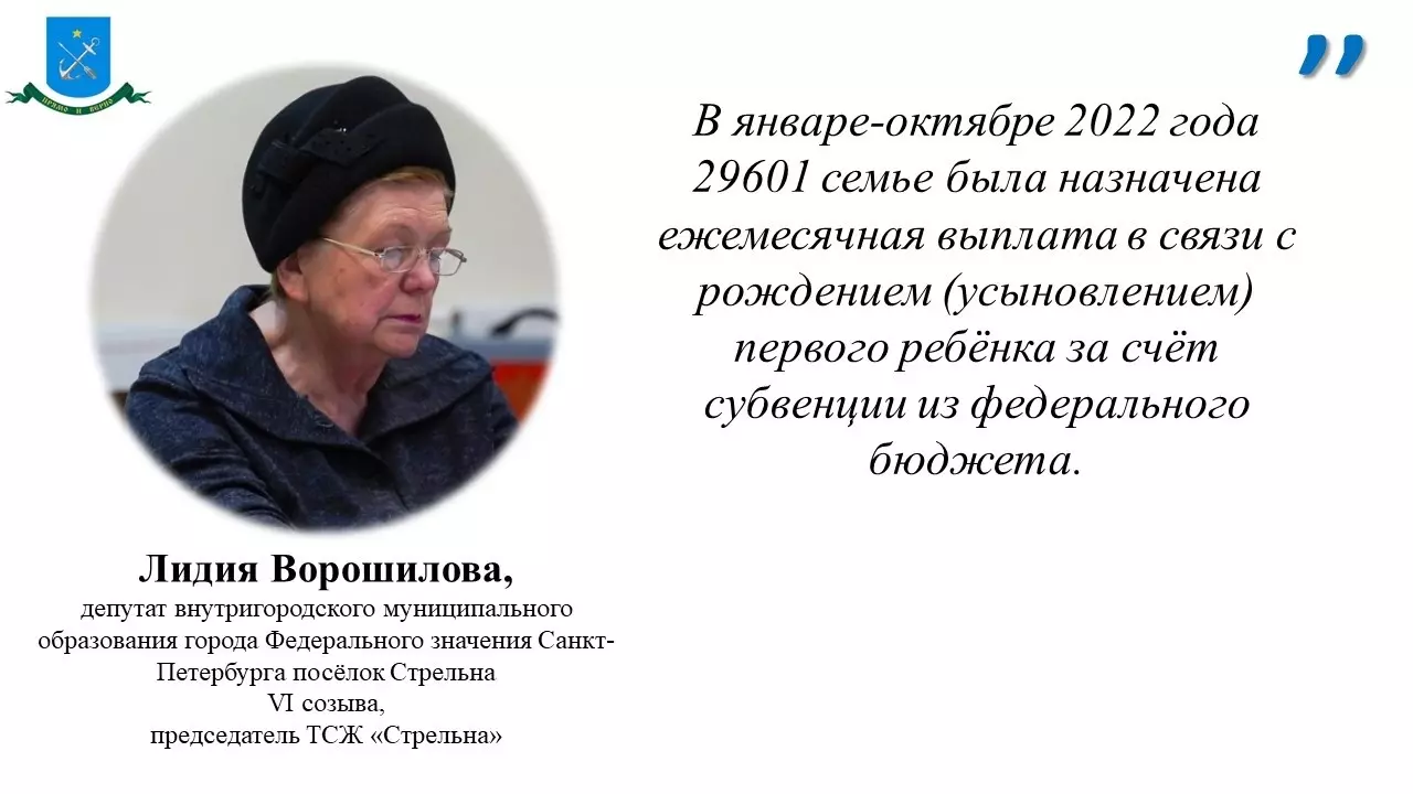 О возможностях финансовой поддержки семей в этом году на портале госуслуг рассказала депутат Лидия Ворошилова