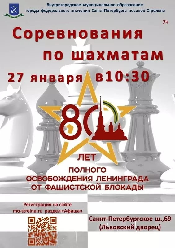 Соревнования по шахматам в день освобождения Ленинграда от фашистской блокады