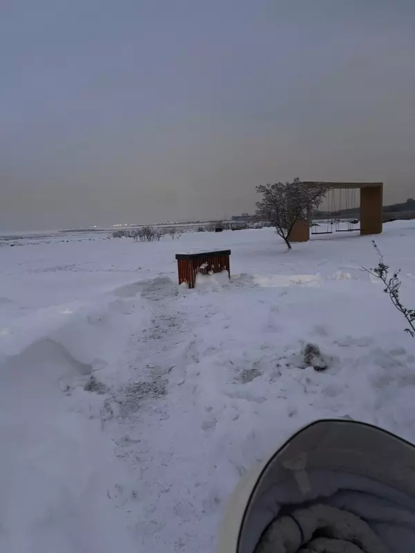 Кто убирает снег в Стрельнинской бухте?