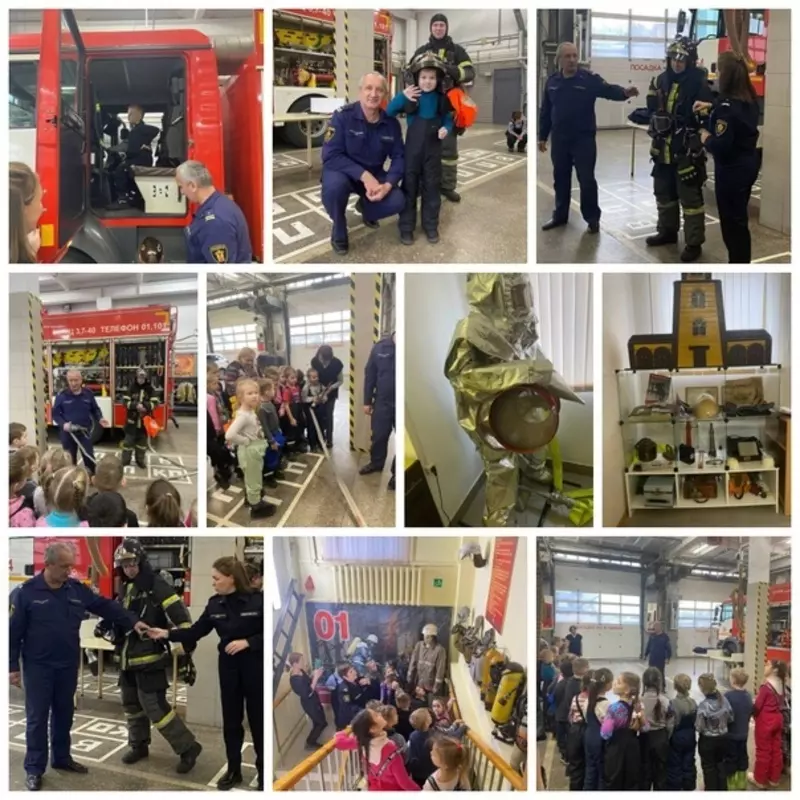 Экскурсия в пожарно-спасательную часть для юных стрельнинцев