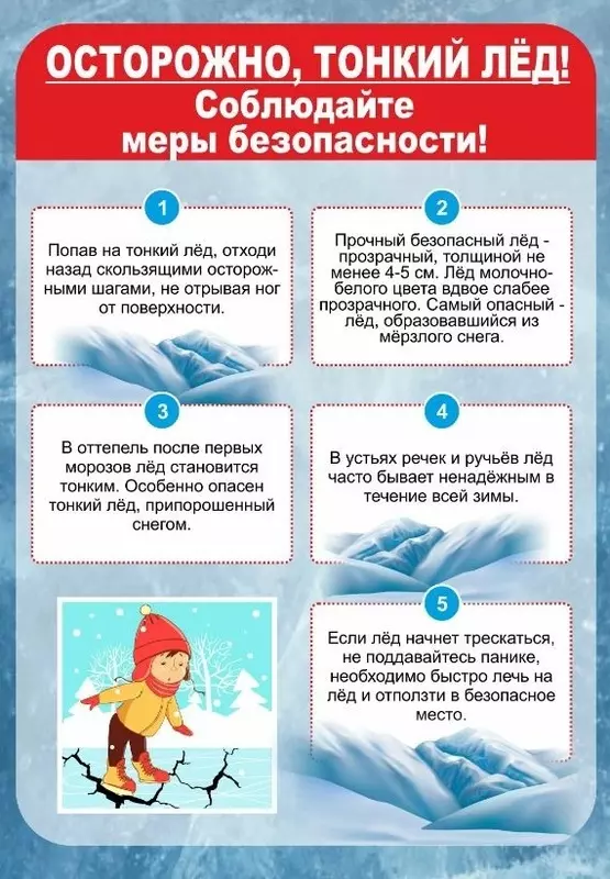 ГУ МЧС по Петродворцовому району предупреждает: осторожно, тонкий лёд!