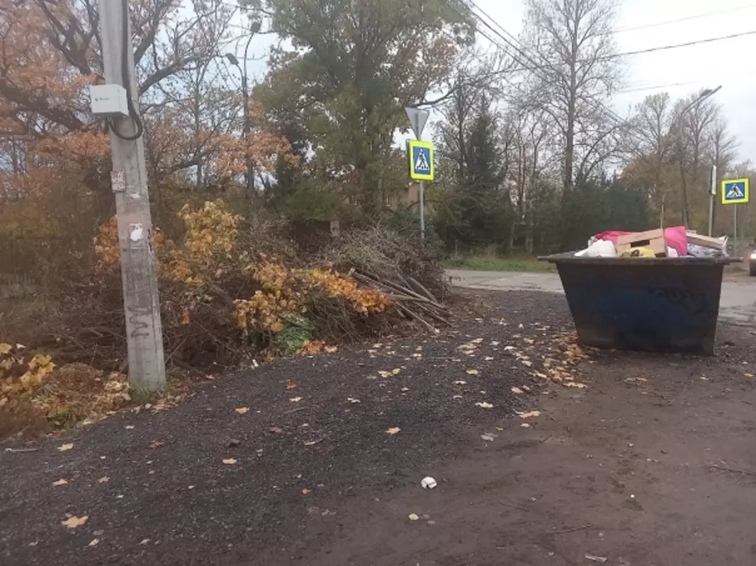 Мусорный контейнер на Волхонке наполнился за сутки