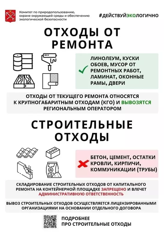 Строительным отходам — не место на контейнерных площадках Стрельны