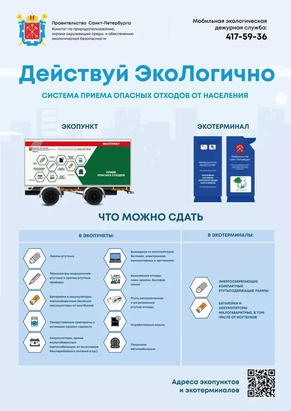 О том, что из опасных отходов жители могут сдать в экотерминалы, рассказала депутат МО пос. Стрельна Лаура Макеева